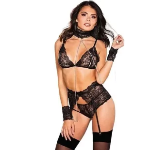 For Dreams Zincir Detaylı Fantezi Jartiyer Takım 8268