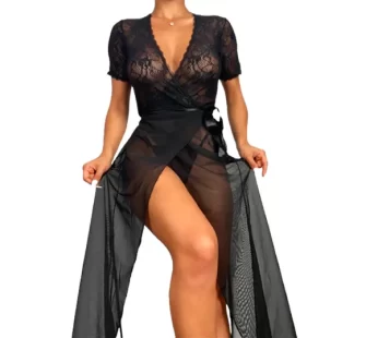 Nightlight 3202 Dantel Detaylı Uzun Fantezi Gecelik