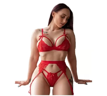 Nightlight 3204 Dantelli Fantezi Jartiyer Takım