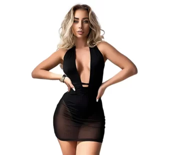 Nightlight 3490 Göğüs ve Sırt Dekolteli Fantezi Gecelik