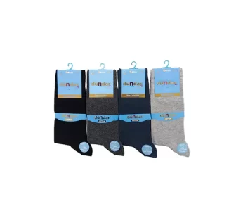 Dündar Plus Erkek Likralı Desenli Çorap 12’li Paket 5527