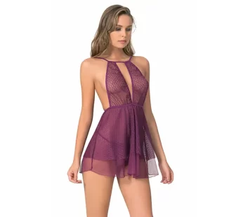 Primoda Dekolteli Kısa Tül Gecelik 4065