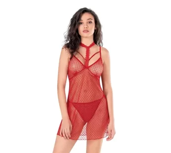 Primoda Boyun Askılı Tül Gecelik 4112