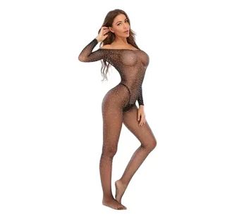 Vivaldy Tam Boy Taşlı Fantezi Vücut Çorabı 4825