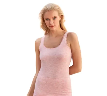 Berrak Kadın Renkli Melanj Geniş Askılı Atlet 8104 (6’lı Paket)